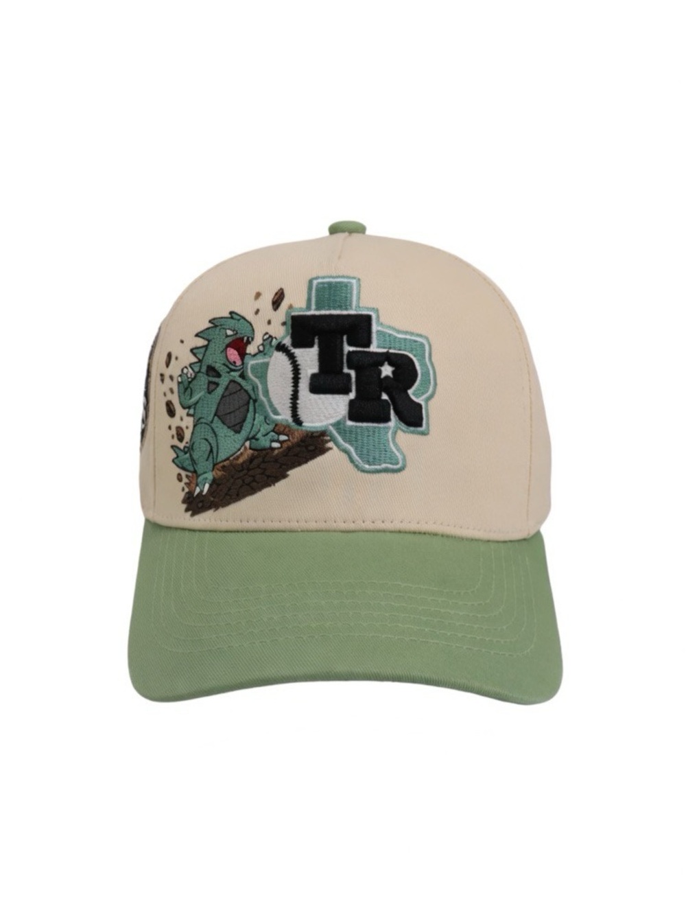 Beige & Sage Graphic Trucker Hat with Texas Logo